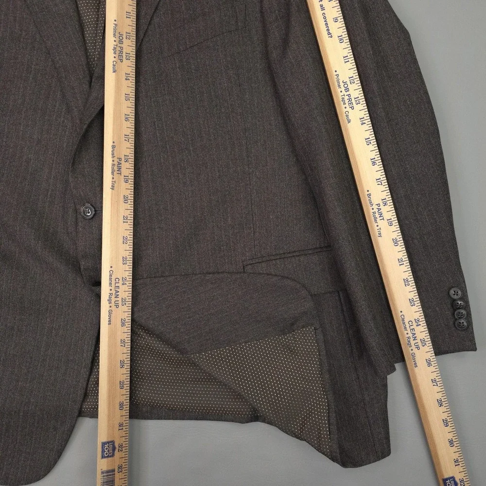 Joseph Abboud Blazer Mens 48R Brown Wool Pinstripe Ethomas Sport Coat USA